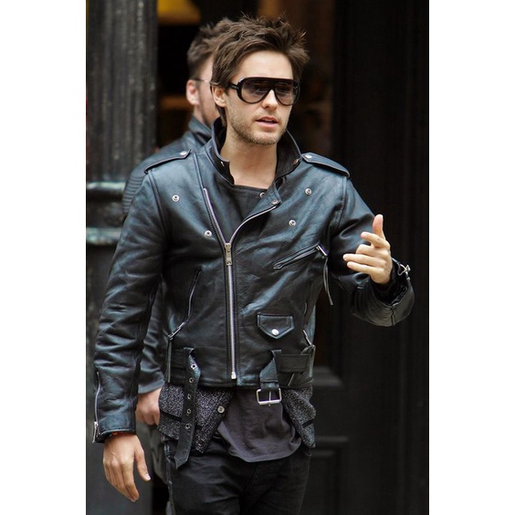 Jaket Kulit Sintetis Classic Motor Pria