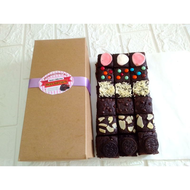 

Brownies sekat gluten and dairy free/ brownies sehat 20 x 10/ Brownies fudge sehat