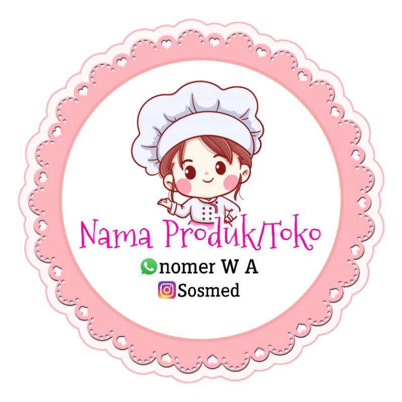 

(MINIMAL ORDER 100 PCS) Stiker Produk Cemilan / Kue / Makanan Ringan
