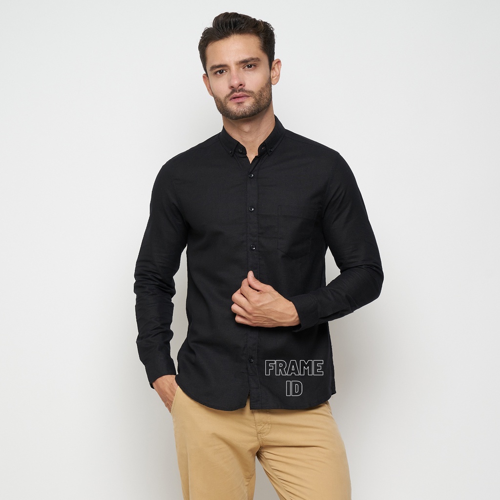 KEMEJA POLOS PRIA LENGAN PANJANG WARNA MAROON