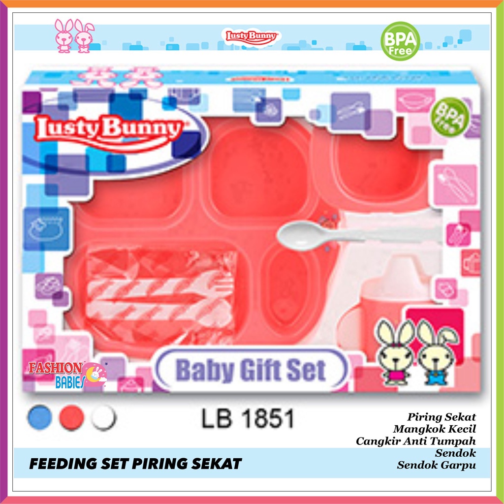 LUSTY BUNNY SET / FEEDING SET LB 1851 / TEMPAT MAKAN SET BAYI / KADO