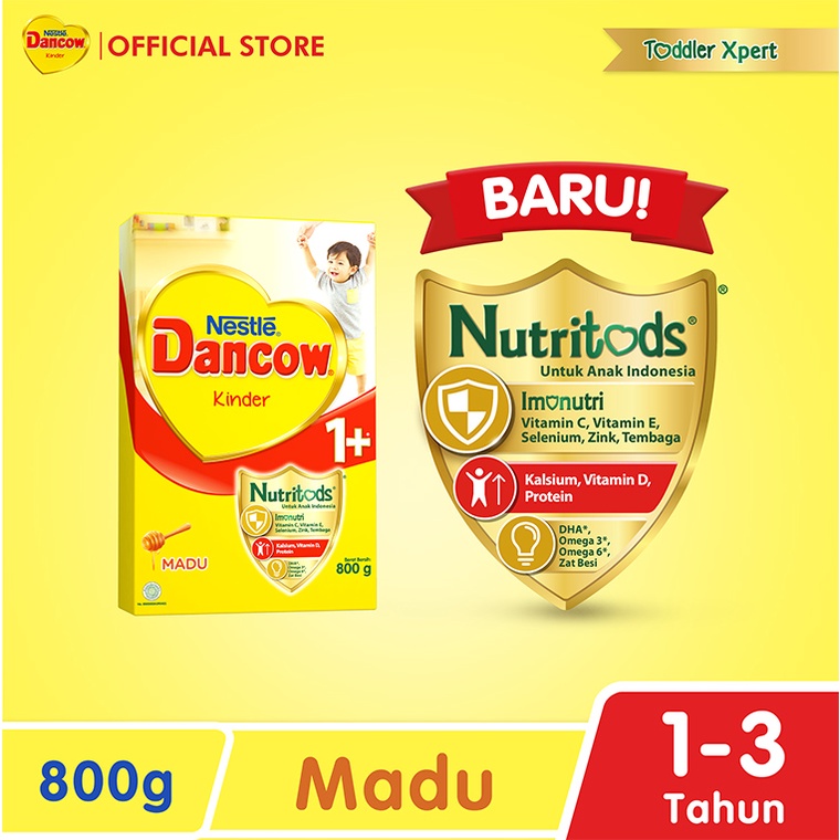 nestle dancow 1  dengan susu pertumbuhan rasa madu 1 3 tahun box 800 gr