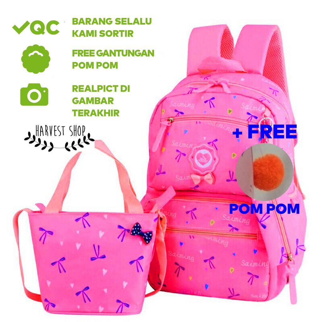 TAS RANSEL ANAK PITA paketan murah selempang sekolah lucu 