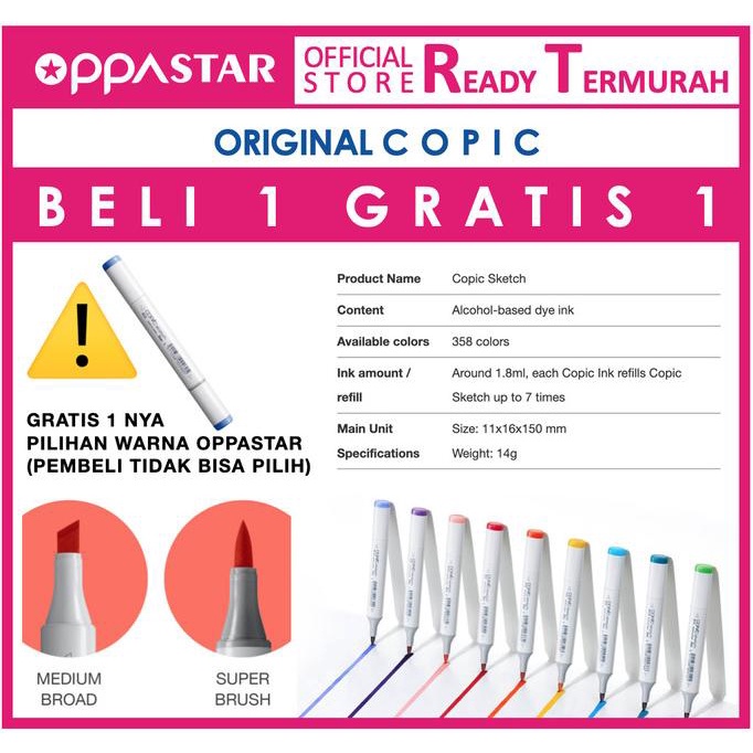 

(BISA COD) COPIC SKETCH Original Japan Marker GRATIS ONGKIR Kode 50