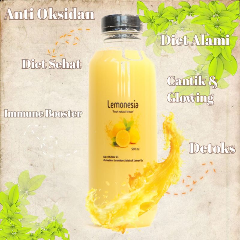 

Sari Lemon LEMONESIA 500 ML 100% Murni, TERMURAH!! untuk Program Diet