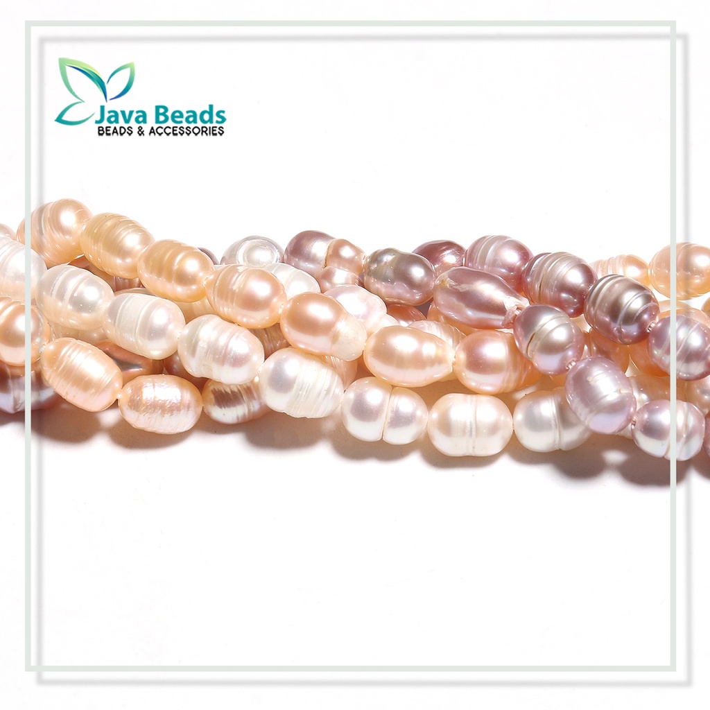 Mutiara Air Tawar Oval 6mm 8mm 10mm