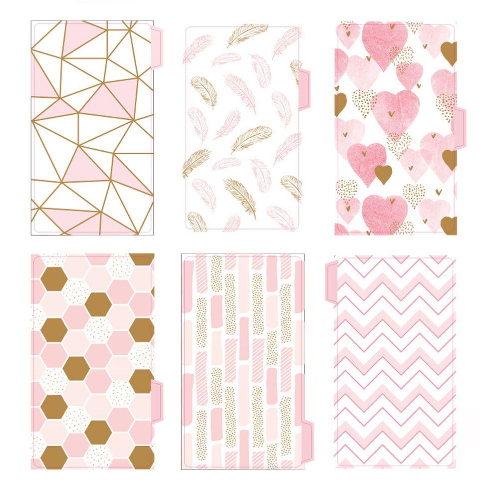 Agustinina Loose Leaf Separator Page Perlengkapan Kantor Stationery Personal Planner Pengikat 6-Ring Loose Leaf Binder Kategori Page Tab Binder Index