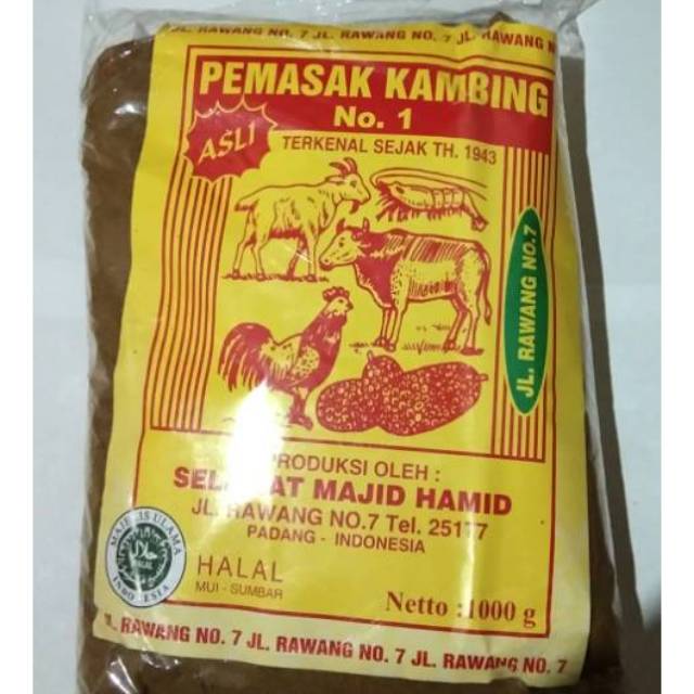 Bumbu Masak Pemasak Kambing No.1 Khas Padang 1 Kg | Shopee ...