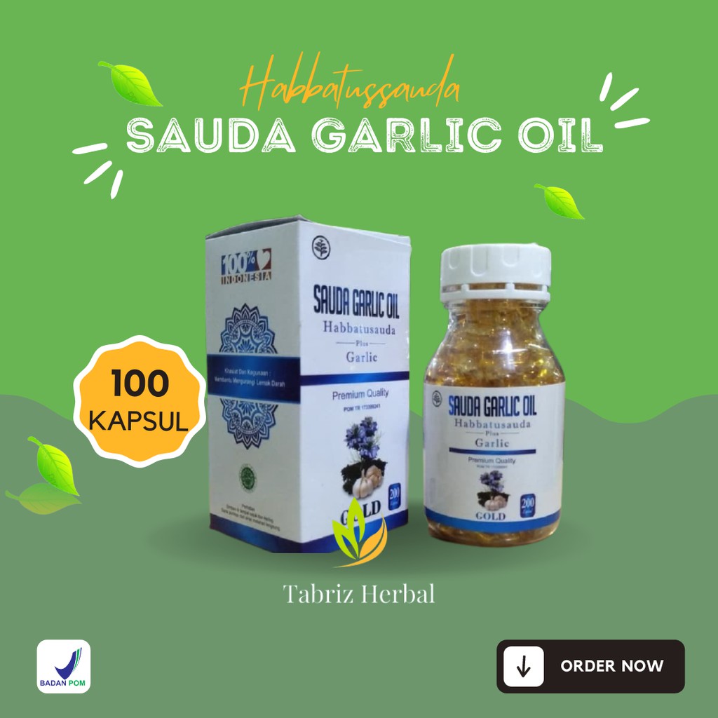 Sauda Garlic Oil Gold 200 kapsul Kapsul Minyak Bawang Putih