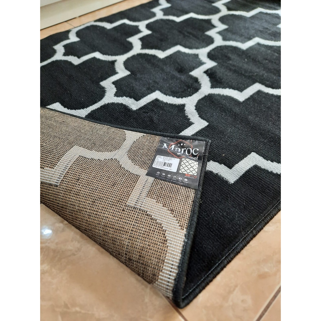MAROC Karpet Lantai 100x150 Midnight Monokrom - MIDNIGHT 14-6
