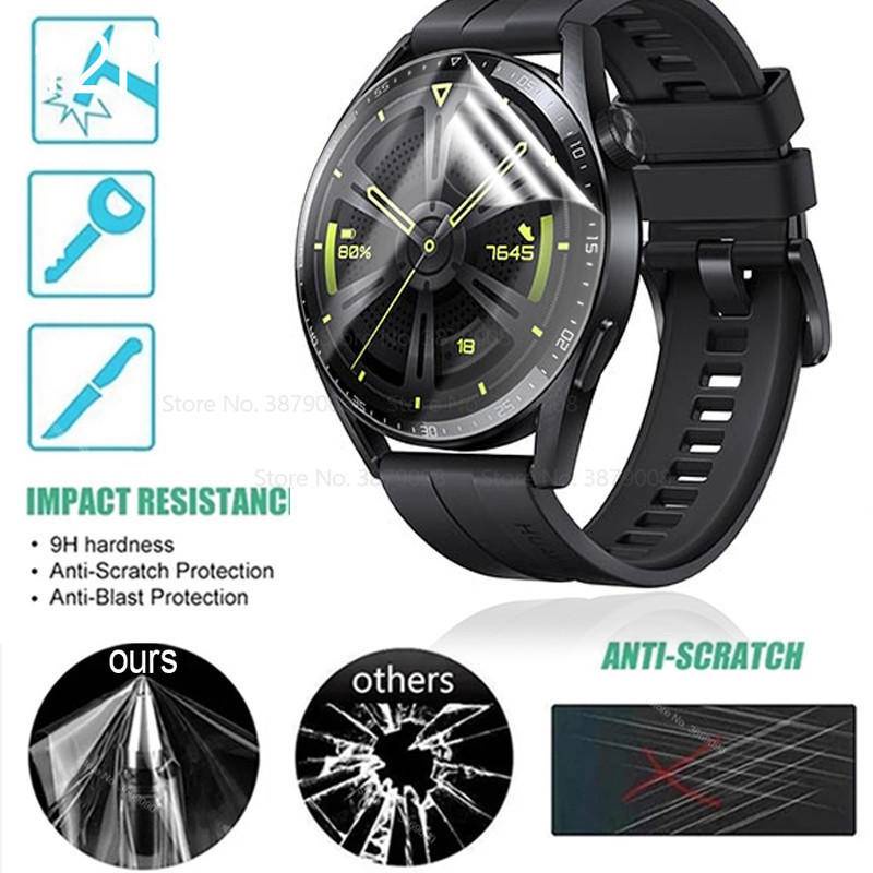 Untuk Huawei GT2 GT3 Pro 46mm Carbon Fiber Back Film Sticker Hydrogel Penutup Pelindung Layar Untuk Huawei Magic2Watch 3 Pro 46mm