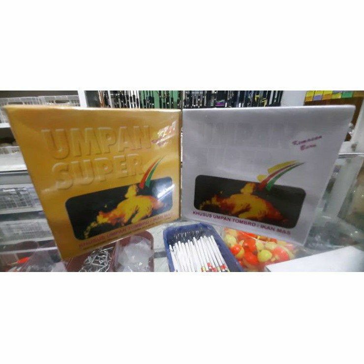 umpan pancing ikan mas Tombro kuning dan putih