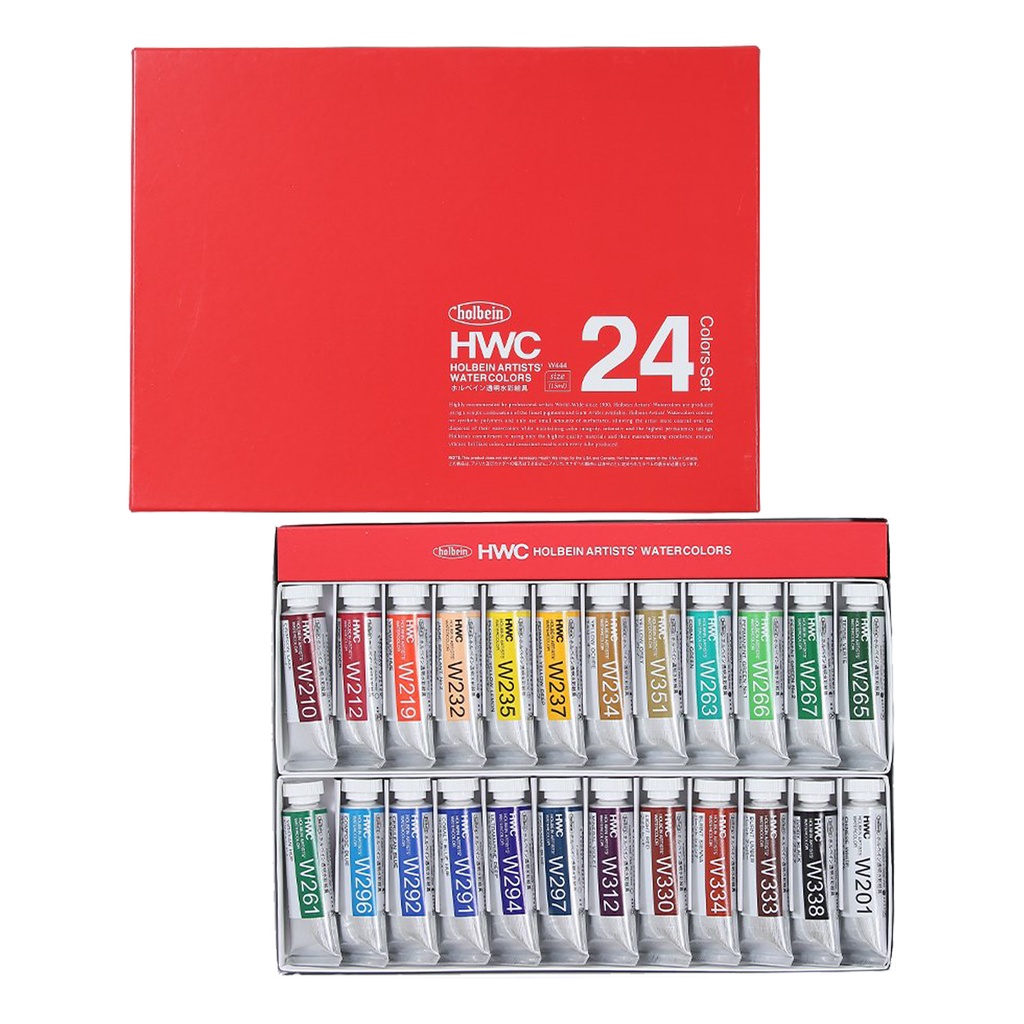 Holbein Artists' Watercolours 24 colour set 15ml