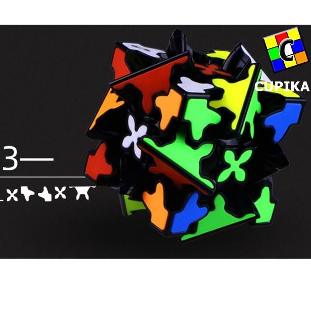 New Arrival ATR-597 Rubik 3x3 QiYI Gear Cube 3x3 Black Based Qiyi Gear Cube Blackbase 3x3