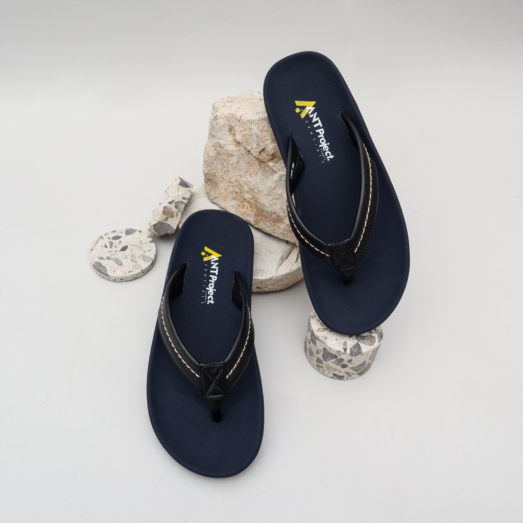 REV STORE - Sandal Pria Jepit WONDER HITAM NAVY