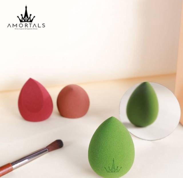 Korean authentic AMORTALS makeup sponge egg / spon telur amortals / spon telur korea