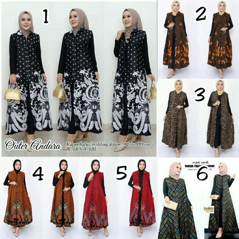 Banting Harga Bg - Batik Couple Outer Alika / Maxicardi Long Cardigan Kerja Kantor Seragam Maxi Cardi / Longcardi ppGylQCgBr3mJ