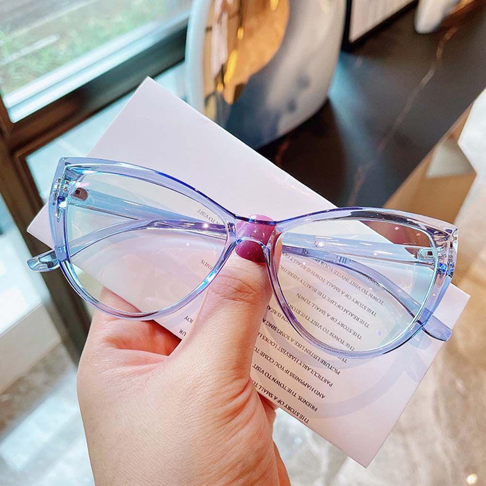 Mxbeauty Kacamata Anti Radiasi Fashion Wanita Big Frame Anti Blue Light Hitam Frame Lensa Bening Glasses Frame