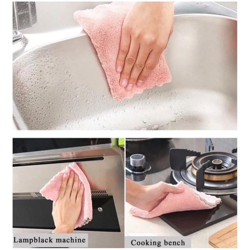KAIN LAP PIRING ANTI MINYAK CORAL FLEECE / KAIN LAP MICROFIBER PERALATAN DAPUR-5