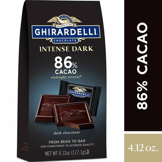 

GHIRARDELLI Intense Dark 86% Cacao Bag Chocolate 117.1gr Coklat Premium