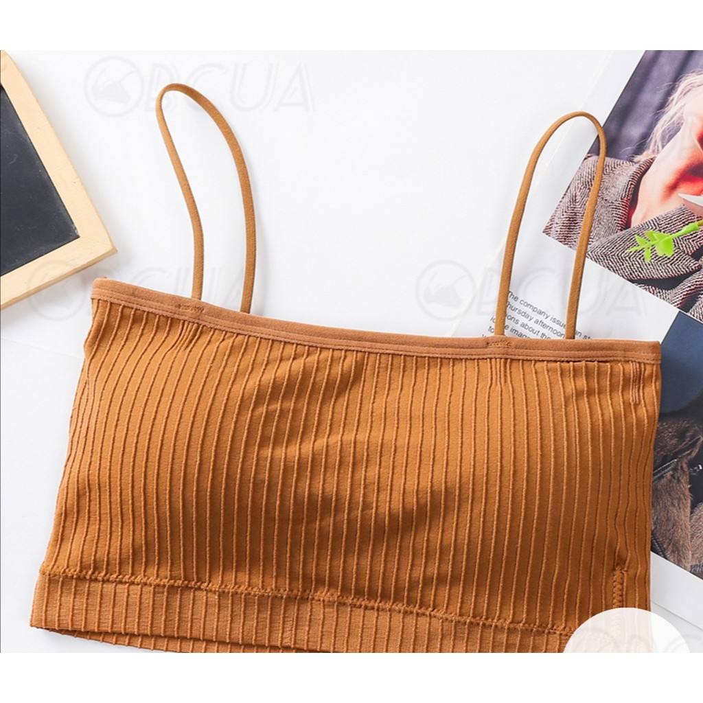 CENGLI【COD】Bra Fashion Wanita Tanpa Kawat Bahan Halus Bra Simple Import Bra Nurah Batam | BH05-Coklat