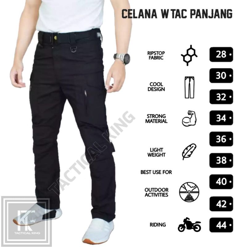 Celana Tactical W.tac panjang /pakaian outdoor/celana cargo