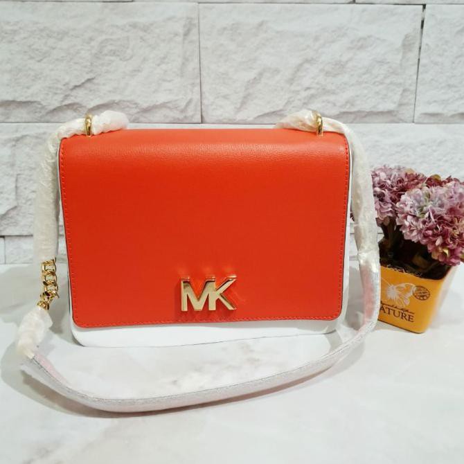 Tas Wanita Michael Kors Mk Mott Chain Large Mandarin Asli Ready Murah Alealesale