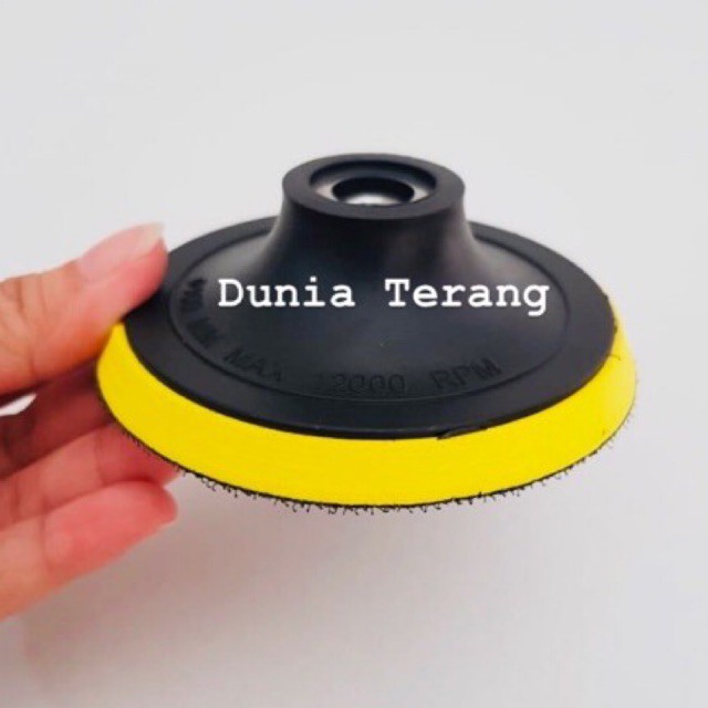 Tatakan Amplas Bulat SAB 4 in Blister - Rubber Pad 4 inch Velcro Pad Dudukan Krek 4in untuk Grinda