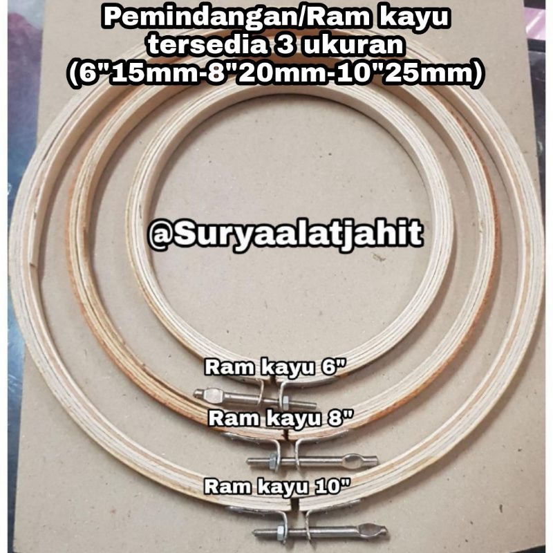 Pemindangan Bordir kayu uk.(15cm-20cm-25cm) =rp.7.500/1pcs