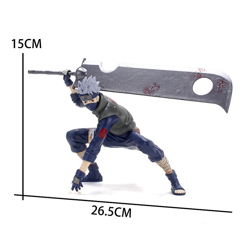 Mainan Action Figure Anime Naruto Hatake Kakashi Bahan PVC Ukuran 15cm Untuk Dekorasi Mobil