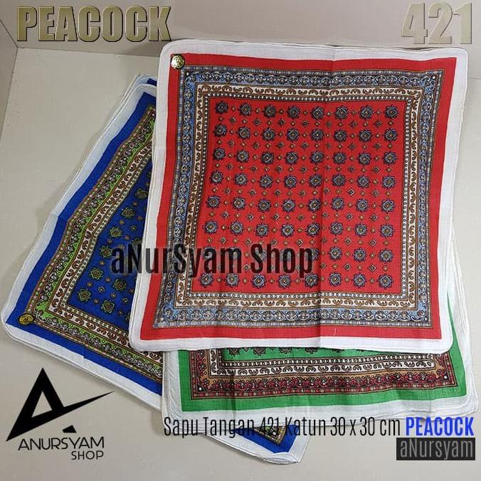 Sapu Tangan 421 Merk PEACOCK / Sapu Tangan Katun PEACOCK anursy44 Ayo Beli