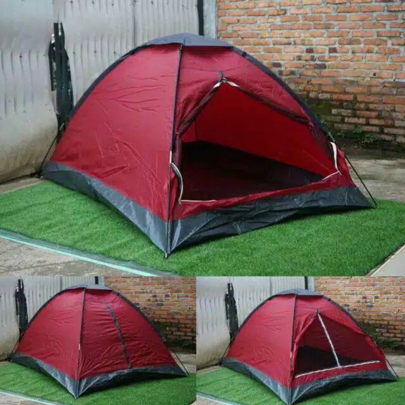 Tenda camping terpal 2-3 Orang kemping outdoor - tenda army - tenda kamuflase - tenda alas terpal