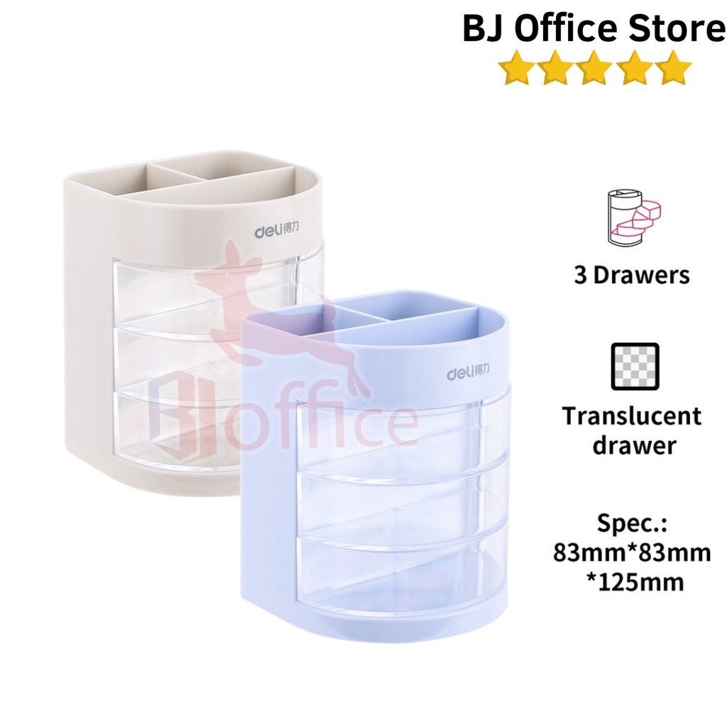 

Deli Tempat Pulpen / Pensil Desk Organizer 3 Tampilan 100 x 80mm / 9152