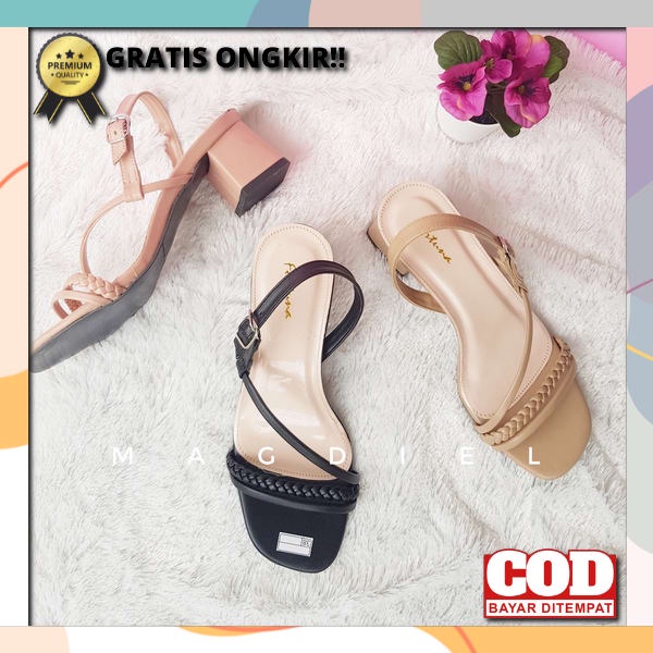 Sendal Sandal Pesta High Haigh Hil Heels Pesta Kondangan Tali Belakang Sepatu Spatu Premium Wanita T