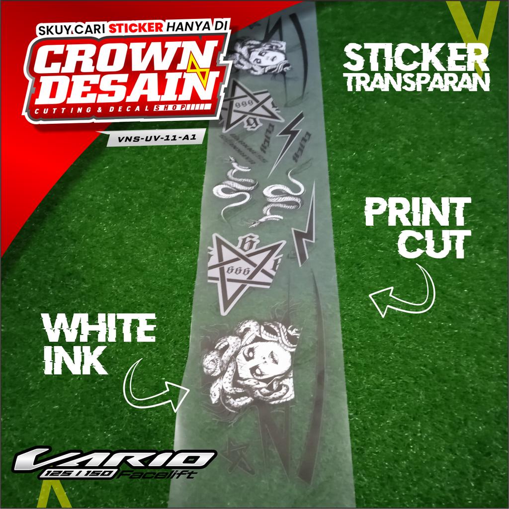 Striping UV Vario New 125 150 Transparan UV Motfi Medusa  - Stiker Striping Vario New 125 150 Desain