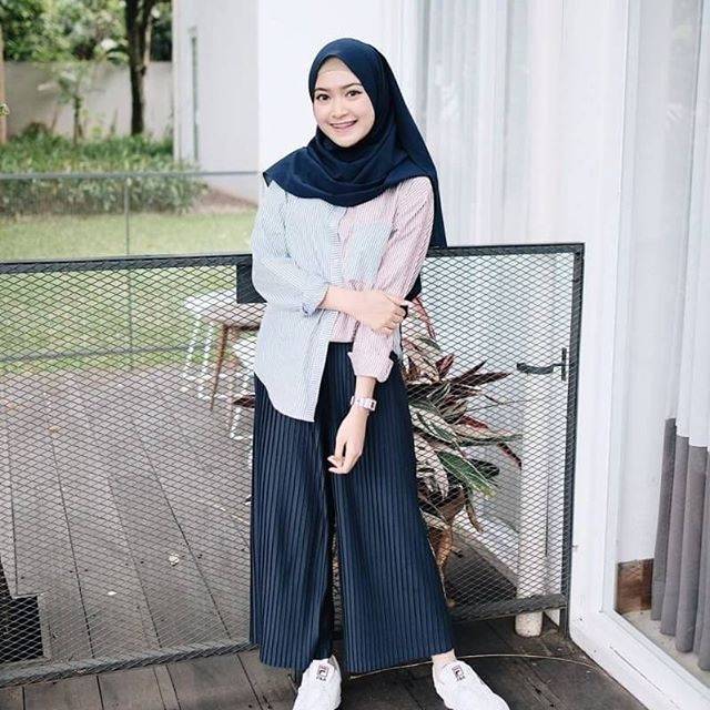 15 Trend Terbaru Ootd  Hijab Celana  Kulot Plisket  Will 