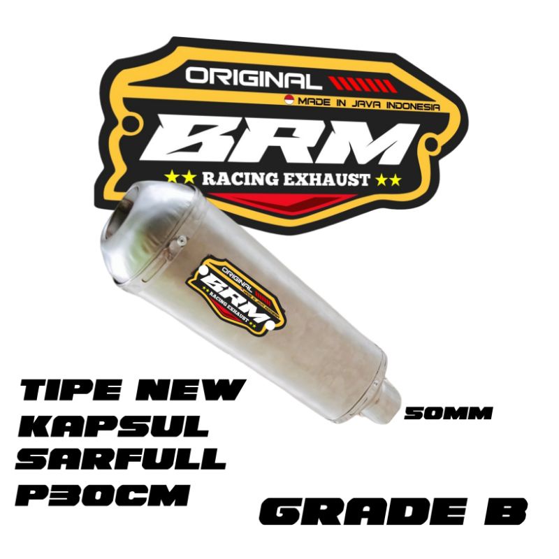 Slincer Knalpot  kapsul INLET 50 P30 original BRM RACING MUFFLER
