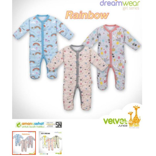 VELVET DREAMWEAR GIRL 3 Pcs SLEEPSUIT