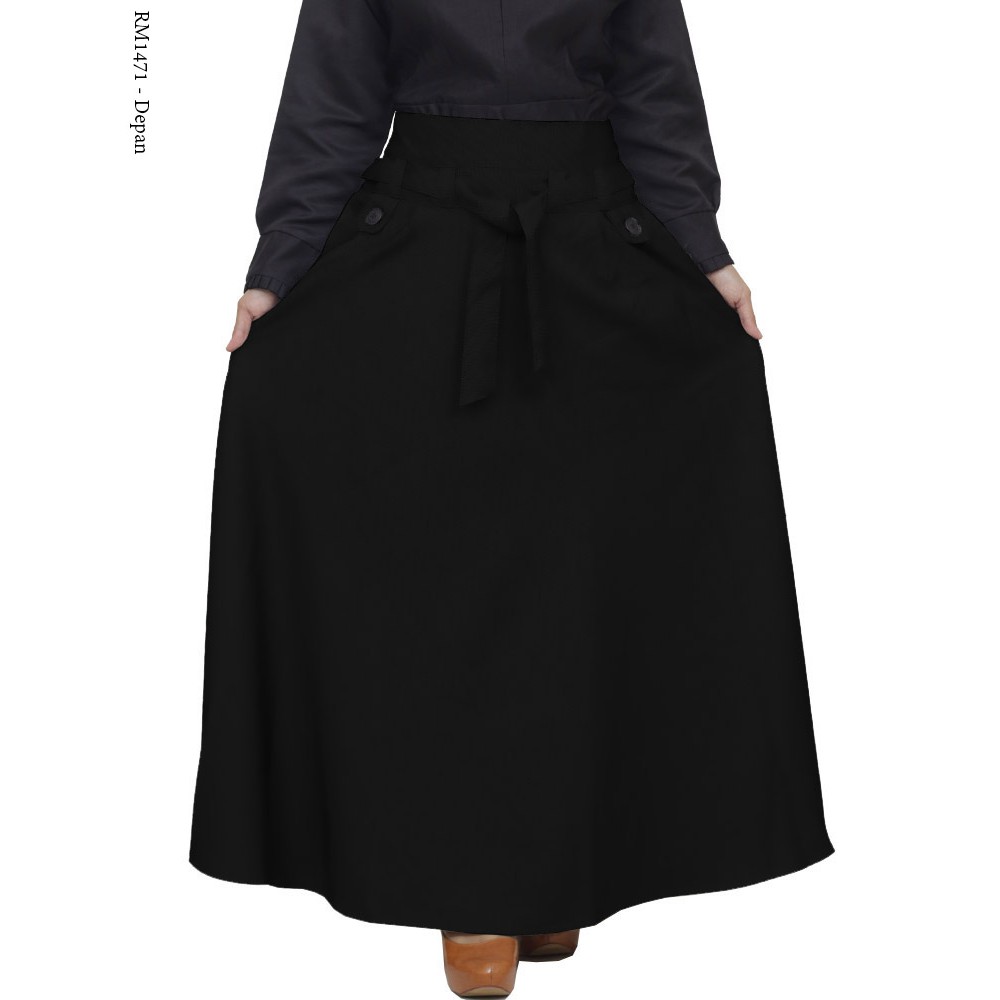 Rok Panjang Wanita / Payung Umbrella Katun Cigaret Polos