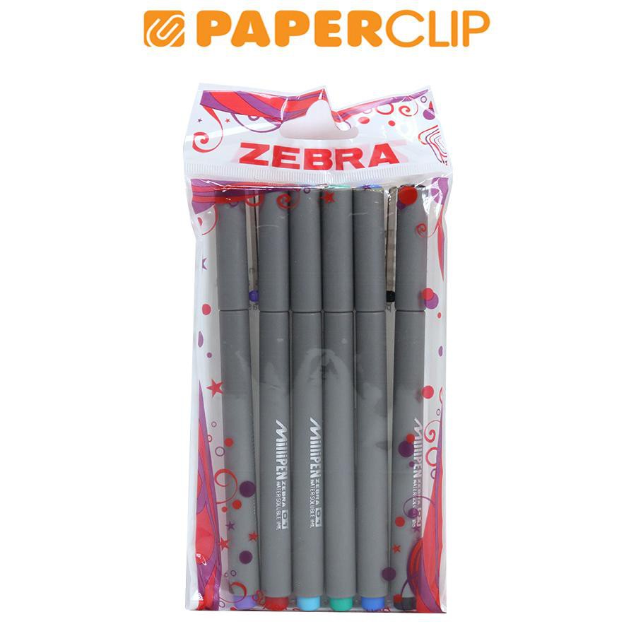 

BALLPOINT ZEBRA MILLIPEN 01 SET 6C