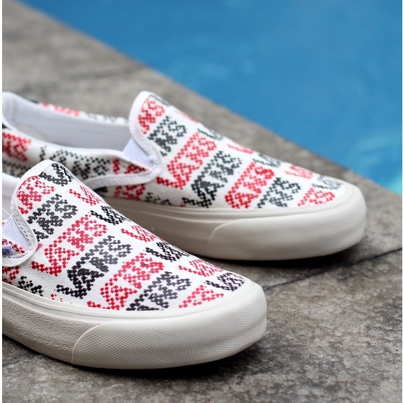 SLIP ON LX 59 PRINT WHITE TERBARU SEPATU KETS PREMIUM UNISEX