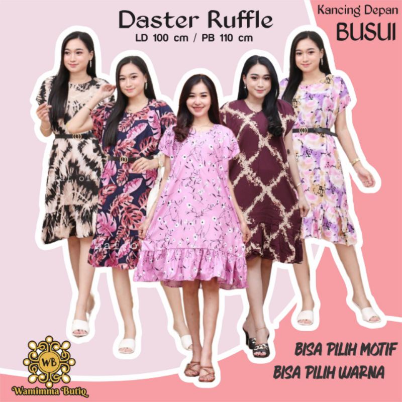 Daster Ruffle Busui Daster Rempel Busui Daster Rempel Bawah Daster Rufle Busui Dress Ruffle Wanita