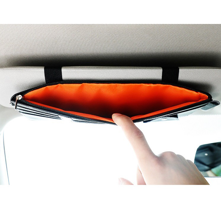 Dompet KULIT Sunvisor untuk Kartu, Uang, Karcis Parkir