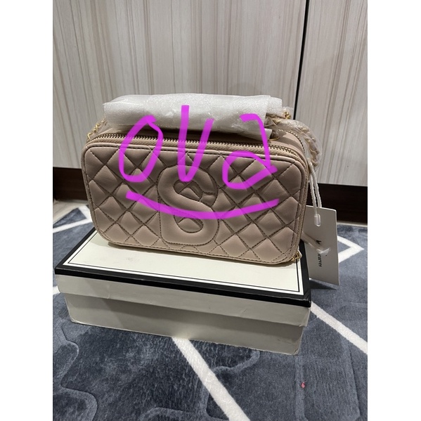 SOLD  NEW With Tag Yura Bag SAND buttonscarves