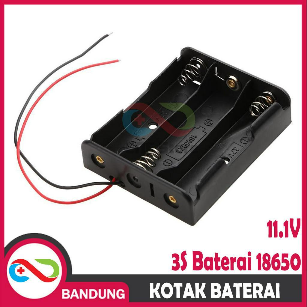 KOTAK BATERAI 18650 BOX 3S 11.1V LITHIUM BATTERY