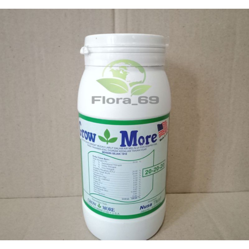 pupuk Growmore 20-20-20 DAUN seimbang berat 454gr seimbang anggrek aglonema  bonsai tanaman hias
