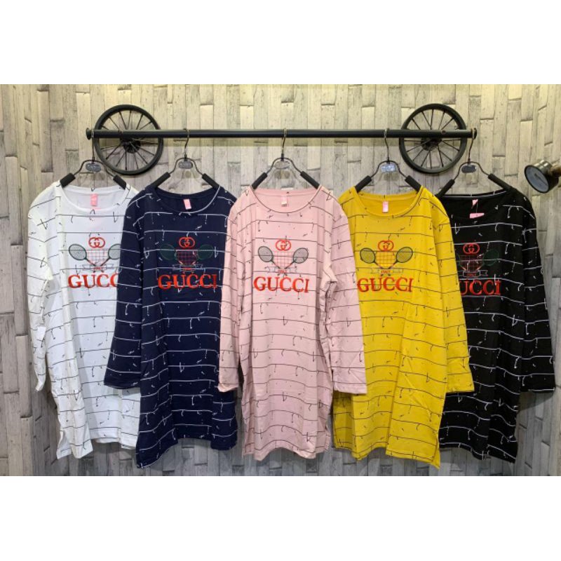 Tunik Kaos Import Bercak Bordir RaketGucci