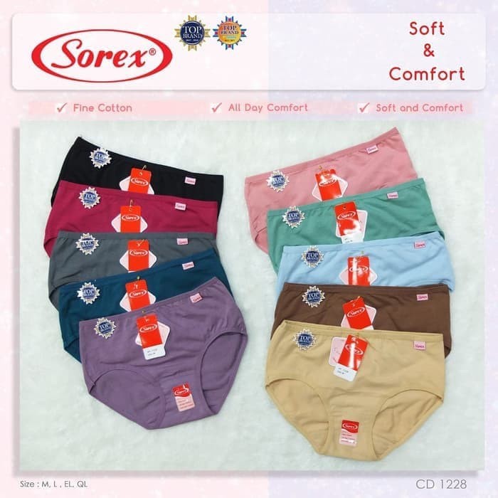Sorex Celana Dalam Wanita Soft 1228 CD Wanita Sorex 1228 CD Sorex 1228