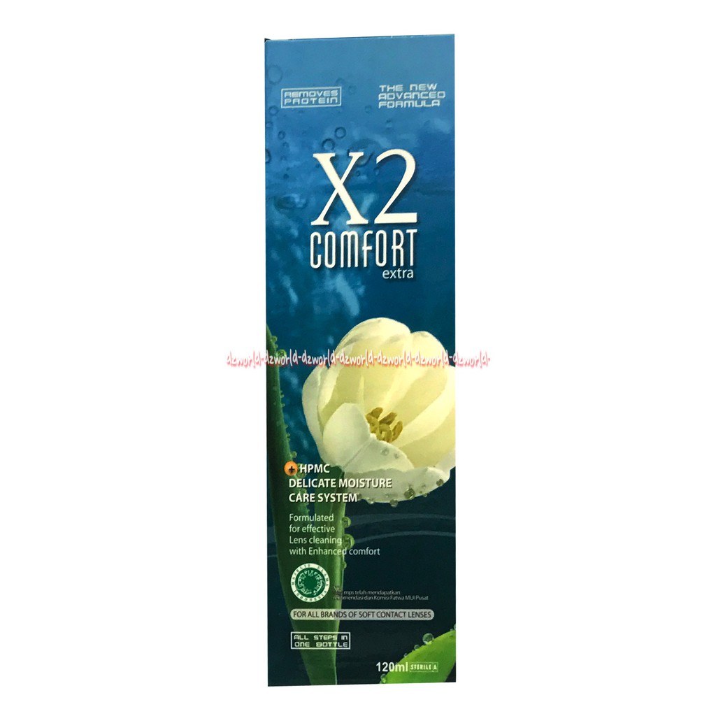 X2 Comfort Extra Cairan Untuk Membersihkan Kontak Lensa softlens 120ml