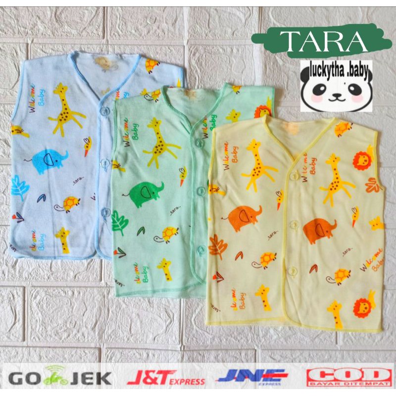 6pcs_baju bayi kutung warna full print/baju kutung Tara warna/perlengkapan bayi